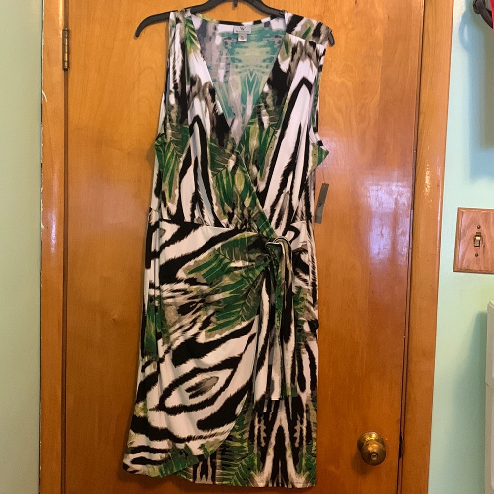 Worthington Tropical Mid Length Cocktail dress